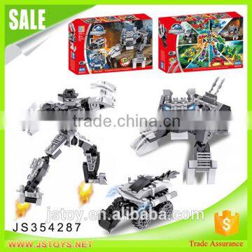 2016 new arrival deformation warrior wolf building block series robot for wholesale