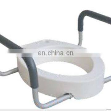 Tool-free Removable 5" Height HDPE Plastic EVA Plate CE Easy Lock Patient Raised Toilet Seat Elevated With Handrails photo-6