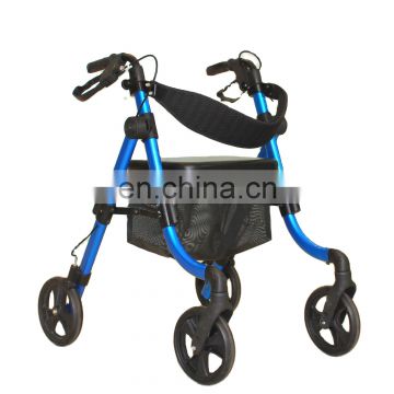 Walking aids shopping cart adult lightweight aluminum rollator walker with seat