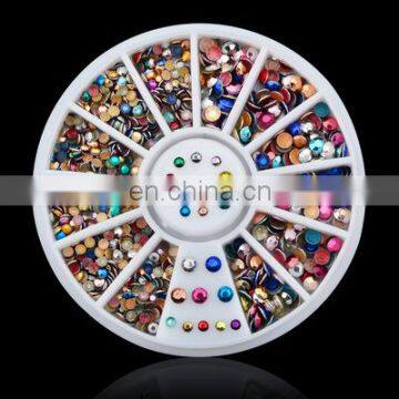 2mm/3mm round colorful nail art rhinestone decoration