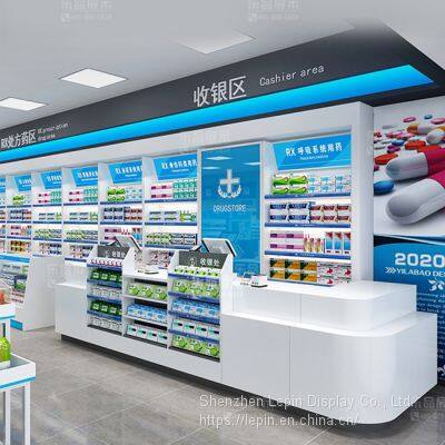 Lepin Pharmacy Shelves Display Shelves Medicine Shelves Western Medicine Cabinet Clinic Display Products Display Cabinet Glass Shelves