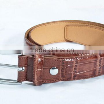 Man's 3.0cm Brown col imitation crocodile PU belt