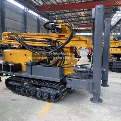 FYX180 tracked mobile water well drill rig machine driven by diesel engine with 180m drilling depth pneumatic DTH and mud drill