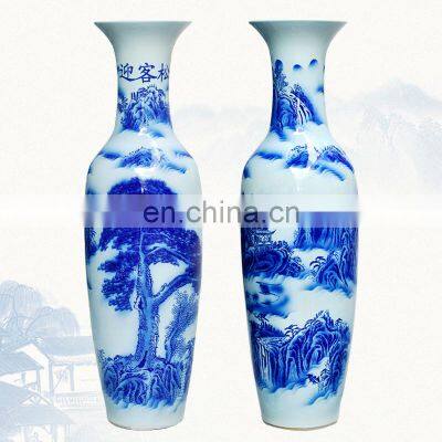 Traditional big tall Chinese Ceramic floor Vase