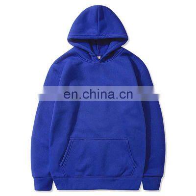 Manufacturers wholesale new style hooded sweater men's solid color sweater long-sleeved pocket pullover plus size sweater