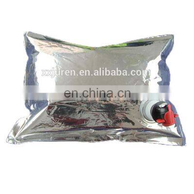 Custom aluminum foil wine bag with spout