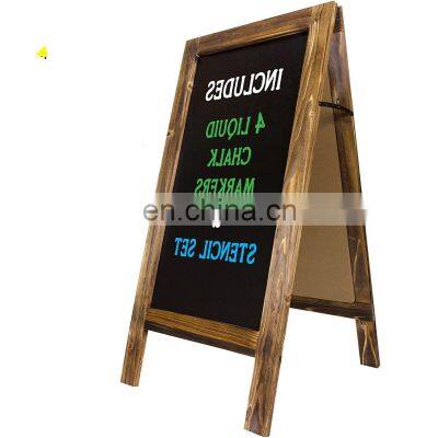 Solid Wood Frame Foldable Blackboard For Restaurant/Bar/Cafe/Store