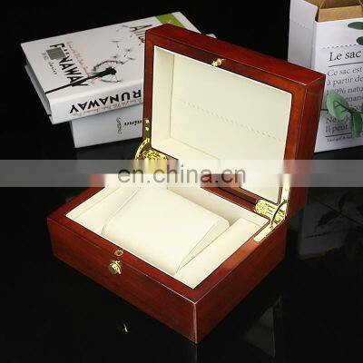 Wholesale Wooden Watch Box Custom Red Jewelry Watch Packaging Box Wood photo-3