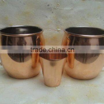 100% Set of 2 Pure Copper Beer Mug with Copper Shot Glass, Hammered Copper Mugs, Moscow Mule Copper