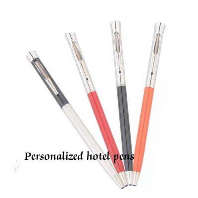 Custom Company Logo Promotional Personalized Hotel Pens Advertising Gift Metal Ballpoint Pen