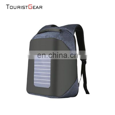 unisex fashion new trend solar panel backpack nylon material USB laptop mochilas business good quality back pack