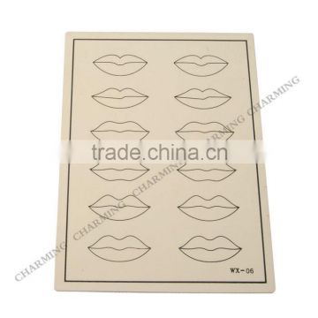 Professional rubber lip practice skin for tattoo begginer and permanent makeup training school