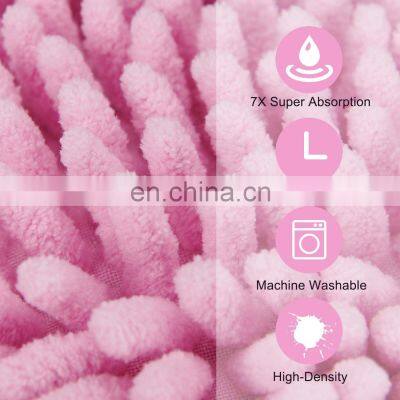 Wholesale Absorbent Microfiber Chenille Dog Drying Towels Soft Cat Microfiber Towels Cleaning Washcloth Pet Towels photo-4