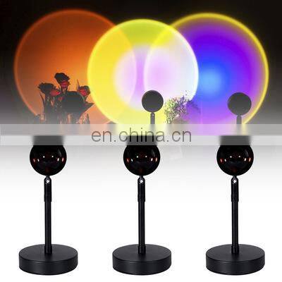 UFO Colorful Flexible Usb Button Floor Lamp Eternal Sun Rainbow Red Sunset Light Projector Sunset Lamp