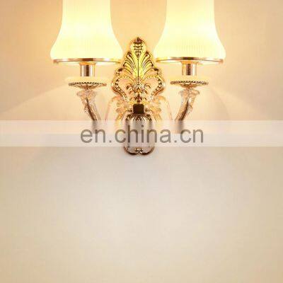 Low Price Wholesale European Luxury Double Arm Wall Lamp Golden Classic Living Room Sofa Background Modern Bedroom Wall Lamp photo-5