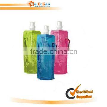 drinking foldable water bottle plastic water bag