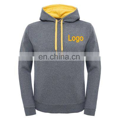 Gray pullover hoodie custom made New Design hoodies for men and women Sweatshirt manufacturer with printing or Embroidery logo