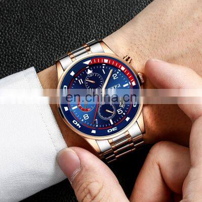 NIBOSI Gold Watch Men Fashion Sport Quartz Clock Mens Watches Top Brand Luxury Chronograph Waterproof Watch Relogio Mascu