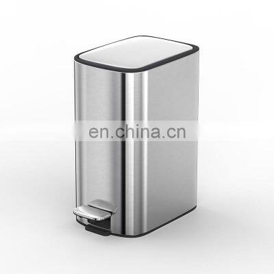 Premium 11.5L*2 11.5L 18L 28L stainless steel rectangular recycle pedal bin soft close inner bucket home kitchen trash bin