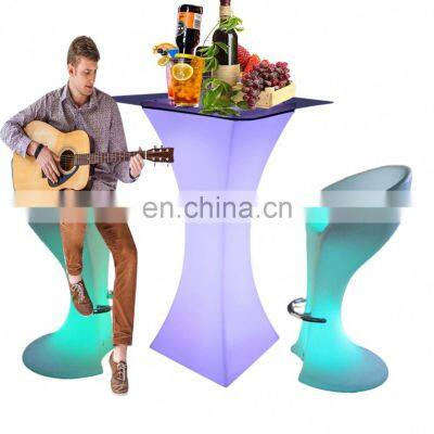 Led Glowing Cocktail Table /Elegant Power Modern Nightclub Disco Square LED Furniture Shinning Cocktail Bar Coffee Table photo-4