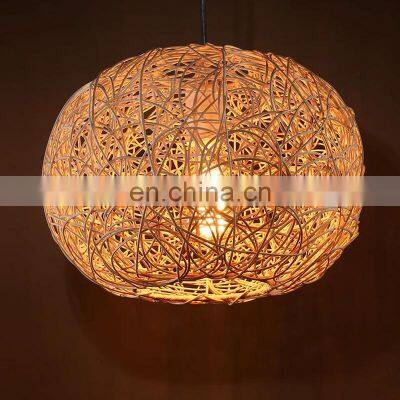 New Design Ball Shape Wicker Lamp Shade Decorative Rattan Ceiling Lights Lampshade Decor High Quality