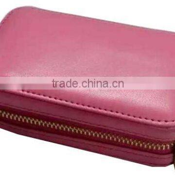 Pink Essential Oil Travel Carrying Cases Bag,leather Essential Oil Bottle Travel Organizer photo-3