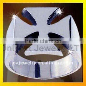 wholesale jewelry top quality 925 cheap silver cross ring