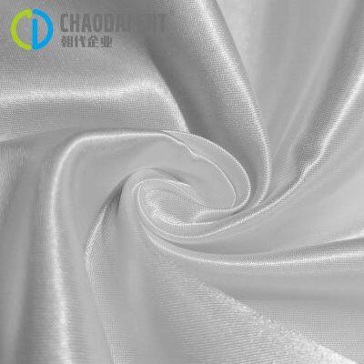 Sustainable 75D*150D Woven Gloss Satin 100 RPET Recycled Polyester Satin Fabric for Garment Dress