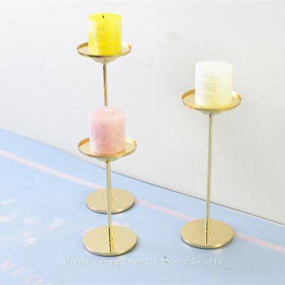 Cheap Wholesale Handmade Gold Black Colored Candlestick Holder For Wedding Party Restaurant and Home Decoration