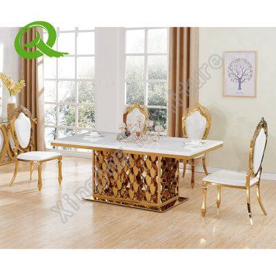 Luxury Design Stainless Steel Wedding Decoration Dining Table Set for Event Used photo-3