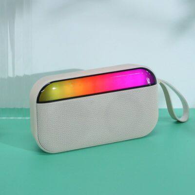 New BS56D Wireless Bluetooth Speaker Portable Column 360 Stereo Subwoofer FM Radio Card Creative Rhythm Color Lights Gift Sound
