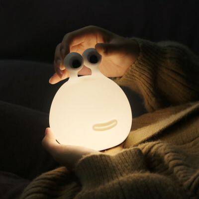 3500K Warm White Slug Silicon Touch Control & Timer Setting Rechargeable USB Animal Night Light for Baby Gift ,childhood Toys photo-6