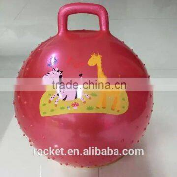 18" wholesale PVC toy jumping pop ball with handle