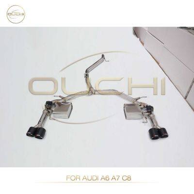 304 Stainless Steel Cat-Back Exhaust System for Audi A1/A6 A7 C8/ R8 V8 MK1 High Performance Exhaust Electronic Valve With Tips photo-2