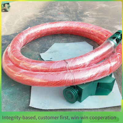 10-meter Three-phase Electric Grain Suction Machine, Hose-conveying Wheat Elevator, Movable Flexible Auger Grain Suction and Material Suction Machine photo-2