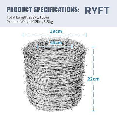 Galvanized Steel Farm Wire Stainless Steel Barbed Wire Rolled Fencing for Prisons photo-3