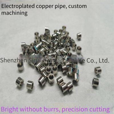 Nickel-plated Yellow Brass Tubes H59, H65, National Standard Lead-free Capillary Copper Sleeves, Precision Cutting, Tapping and Threading, Hollow Copper Tubes