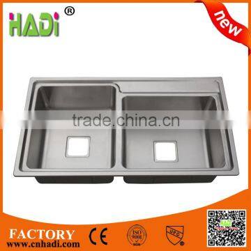 foshan 304 material double bowl stainless steel kitchen sink HD9050B1