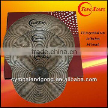 TZ-B manual B20 pulse cymbal set 14hihat16crash20ride