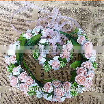 South Korean Children's Wreath Wreath Han Edition Simulation Girls Headdress Flower Wreath Wreath of Wedding Dress Accessories photo-6