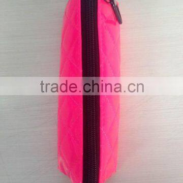 Osini 2016 professinal design Fashion Creative Custom fluorescenc color zipper triangle pencil bag pouch Stationery bag