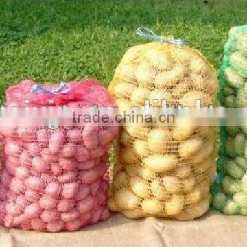 50x80cm Cheap and Good Quality Dark Green Hdpe Raschel Mesh Net Bags for Potatos and Oinon