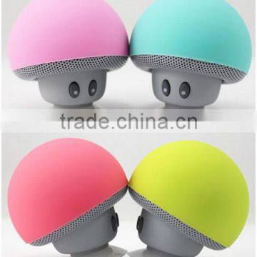 cartoon mushroom head sucker mini portable bluetooth speaker phone tablet bracket outdoor small acoustics For samsung iphone HTC