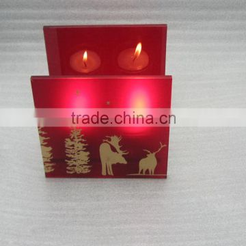 2016 wholesale red christmas candle holders decorations