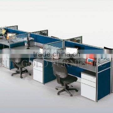 hot sale frameless glass office partition system, modern office workstation( SZ-WS065)