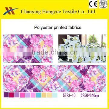 3D flower designs Polyester Peach skin disperse printed fabric for india market