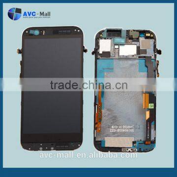 china  replacement LCD screen & digitizer assembly with frame for HTC One M8 black