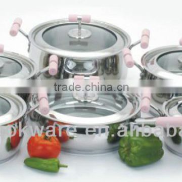 Silicon Handle 304 Stainless Steel Cookware with apple shape