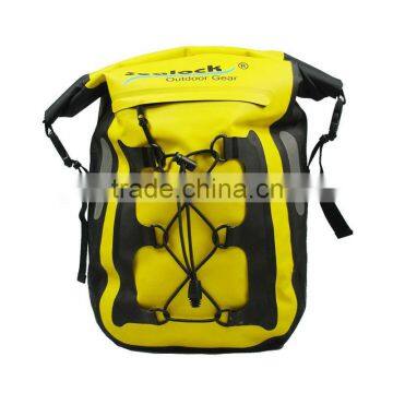 Yellow pvc tarpaulin waterproof bicycle bag for travelling