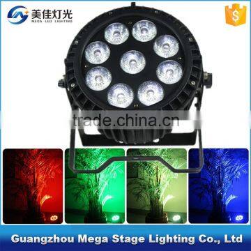 9pcs 4in1 rgbw pro stage lighting waterproof led par light ip65